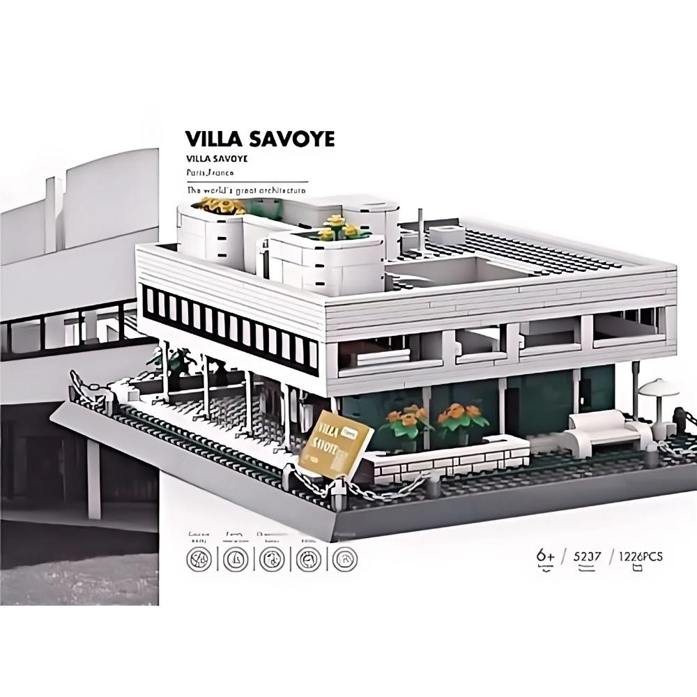 MOC World Famous Architecture Edifice Opera House Building Blocks Villa Savoye Bridge Tower Toy Children Birthday Christmas Gift