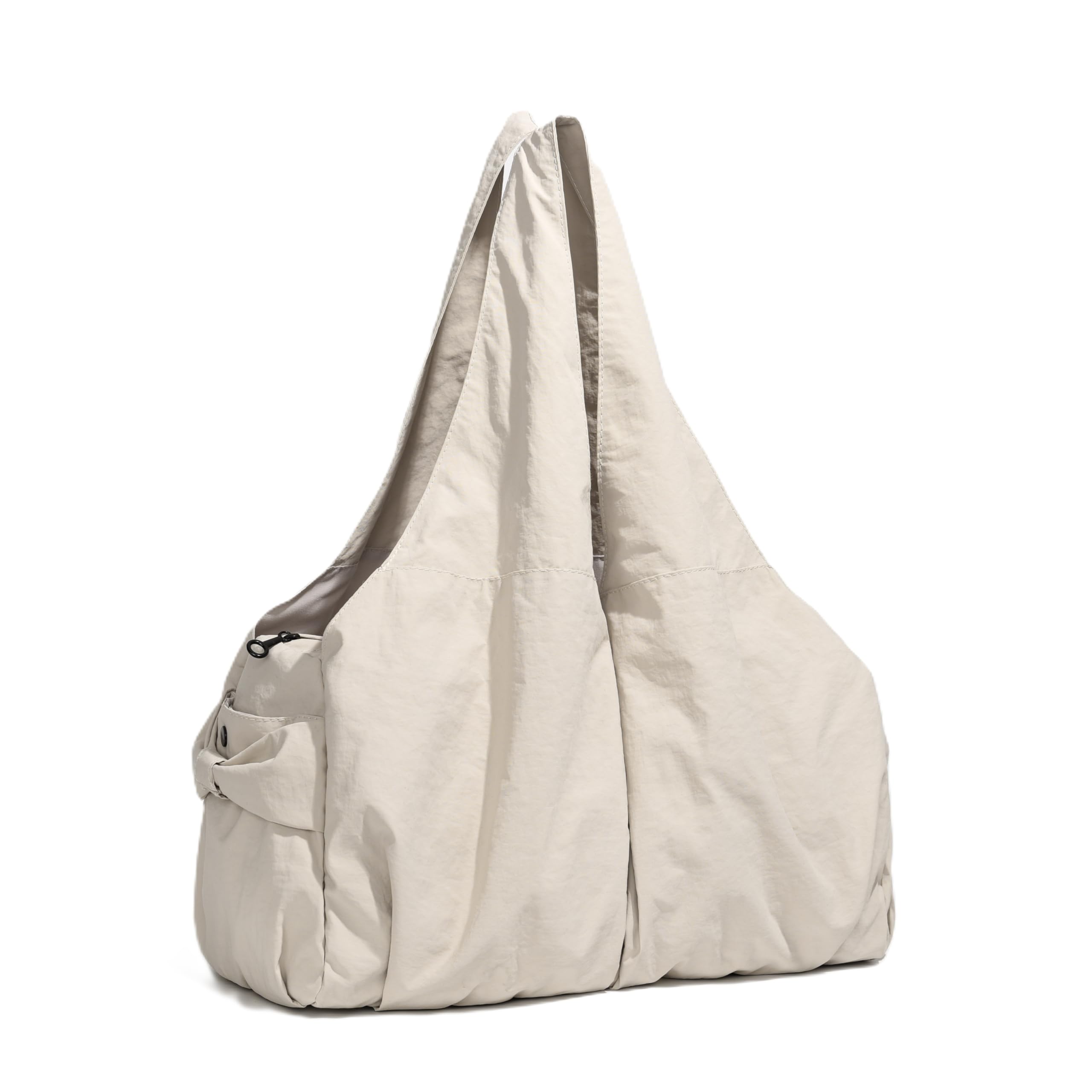 

Tote Large Shoulder with for Men [Bitcuem] Bag, Capacity, Lightweight, Waterproof, Multi-Storage, Bag, Zipper, Commuting, Travel, Women, (Ivory) слонова кістка