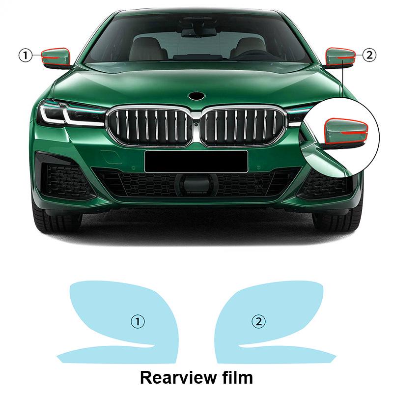 BMW 5 Series G30 TPU Transparent Protective Film for Headlight & Rearview Mirror