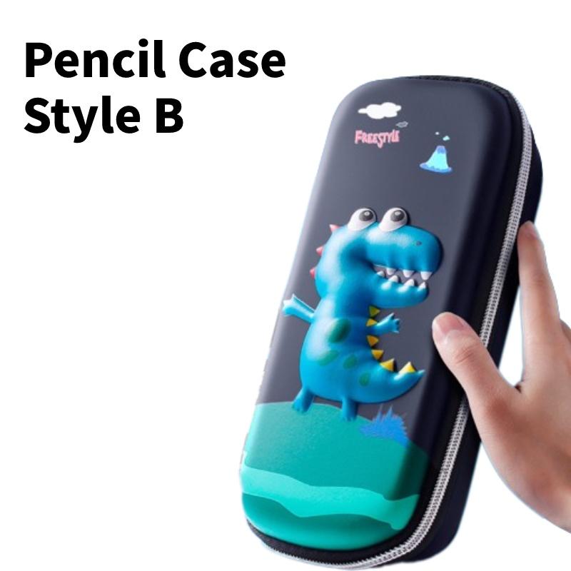 Cartoon 3D Schreibwarenbox für Jungen Große Kapazität Federmäppchen für Grundschüler Weltraum-Astronauten-Design