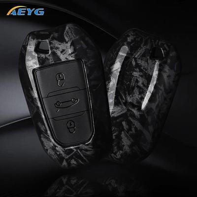 Abs Carbon Fiber Car Key Case Cover For Peugeot 308 408 508 2008 3008 4008 5008 For Citroen C4 C6 C3-Xr Keychain Accessories