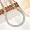 3/8mm Vintage Mesh Choker Necklace for Women,Stainless Steel Thick Chain Necklaces, Trendy Waterproof Jewelry Gift