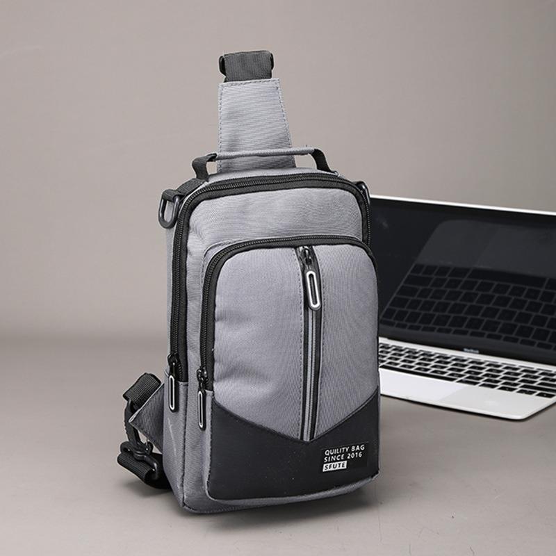Breast bag men's new fashion casual Oxford cloth messenger bag outdoor multi-purpose shoulder messenger bag