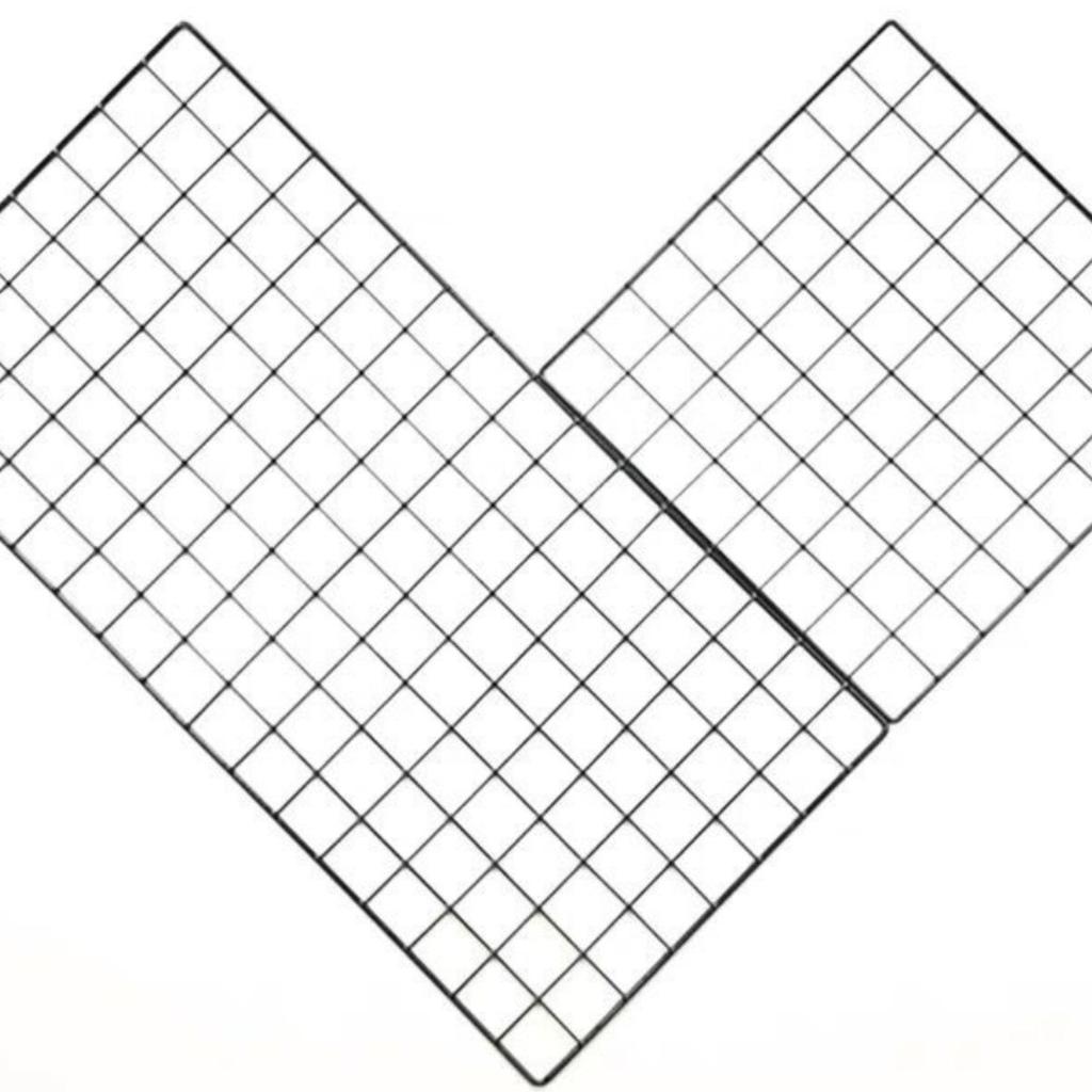Bold Black Wire Mesh Wall Grid for Photo Display, Shelving, and Storage