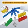 1pc Multifunctional ABS Plastic Folding Ruler,50cm/19.69in,10-Fold with Keychain,Compact and Portable,Folding Ruler Drawing Tool