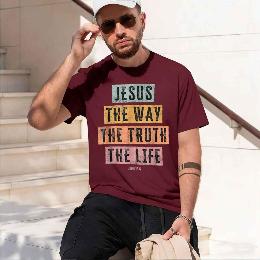 Ristian T Shirt Unisex Unisex Jesus The Way Truth Life Tshirt Grh T Shirts Vintage T Shirt Camisetas 2026 New Model Shortsleeve Cr