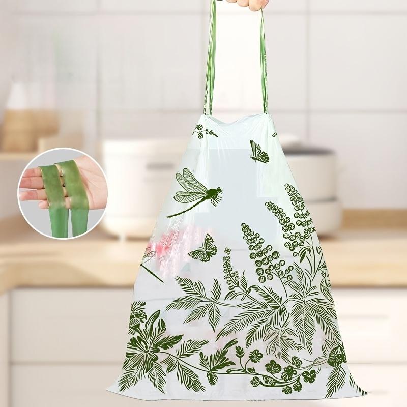 

Мешки для мусора для дома утолщенные переносные особо толстые не рвущиеся мешки для мусора на завязках большие и доступные 10pcs/roll