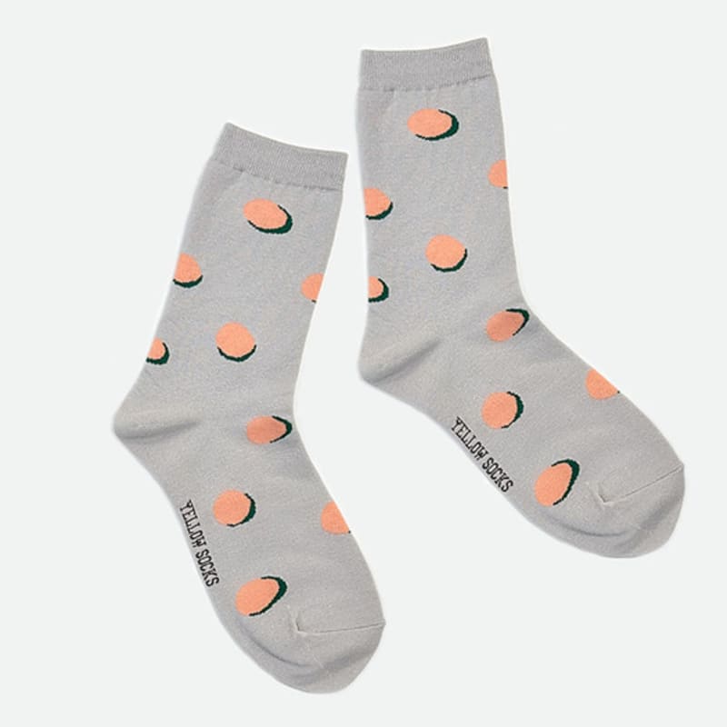 YELLOWSOCKS VINTAGE DOT GREY