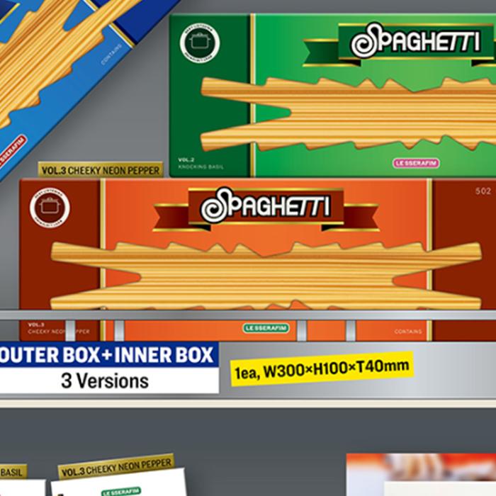 

LE SSERAFIM [СПАГЕТІ] 1-Й СИНГЛОВИЙ АЛЬБОМ (24 жовтня 2025) VOL.3 CHEEKY NEON PEPPER