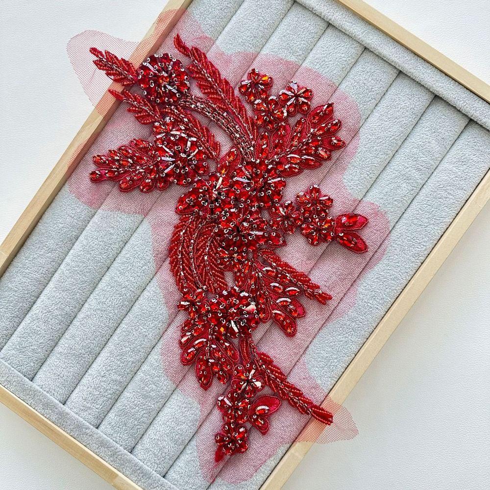Handmade Rhinestones Embroidery Applique DIY Crafts Cloth Applique Cloth Patch  Dressmaking