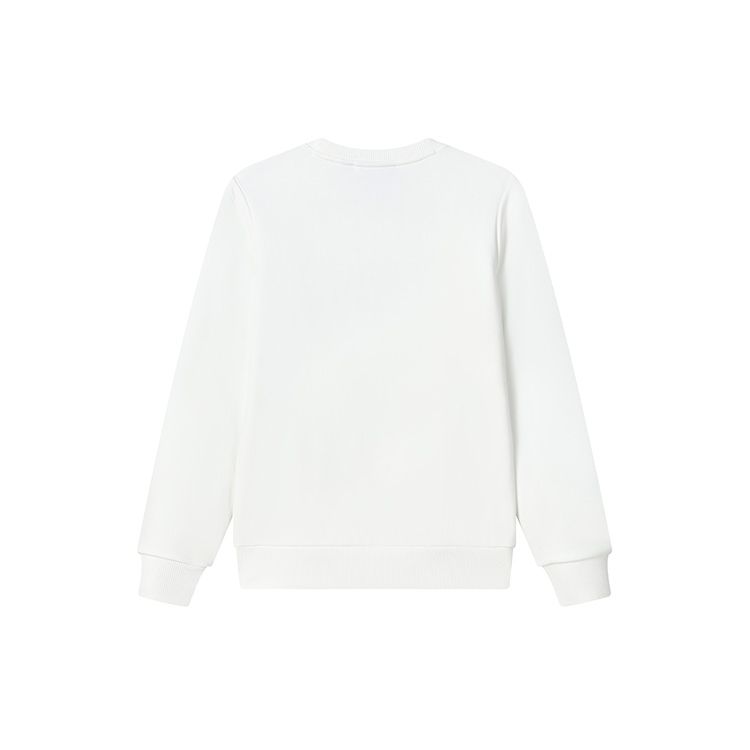 Fila Logo Classic Crewneck Fleece Pullover Vintage Sweatshirt Women Sweatshirt White F51W248290FWT