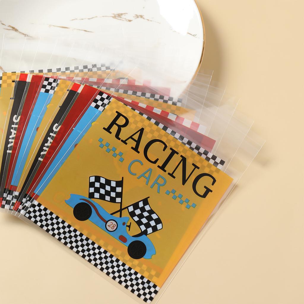 Racing Car Gift Bags Race Car Candy Bags Gifts Goodies Treats Birthday Party Decor Kids Boys Favor Party Supplies Cookie Bags