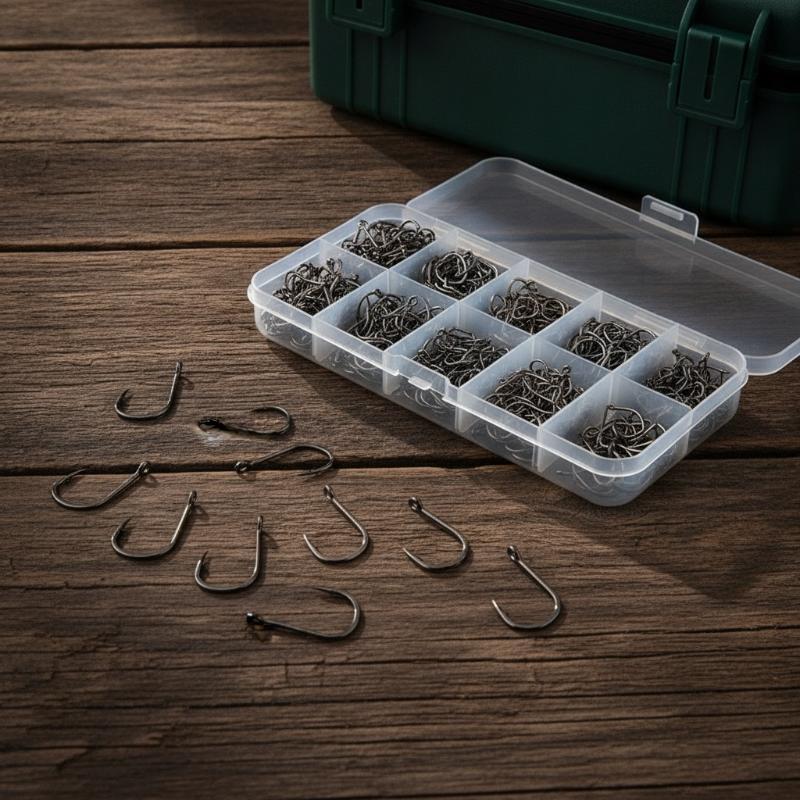 300 Pcs Carbon Steel Fishing Hooks Strong Sharp Silver Circle 3 12 Barbed Fishing Tackle