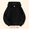 280g Children's Plain Hooded Sweatshirt - New Autumn/Winter Style, Red Tops for Boys and Girls