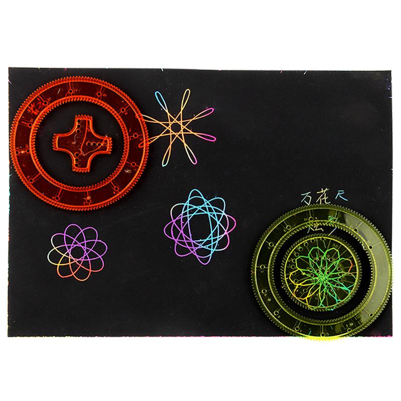 3337 Bulk 10,000 Flower Ruler Painting Set, Creative Painting Art Painting Template Ruler Student Stationery