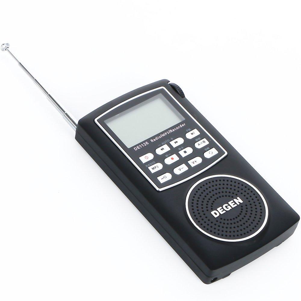 DEGEN DE1126 Spare Set Digital DSP Shortwave Portable BCL FM World Band 248 Station Preset Recording and Voice 4GB Internal USB Sleep Large Japanese