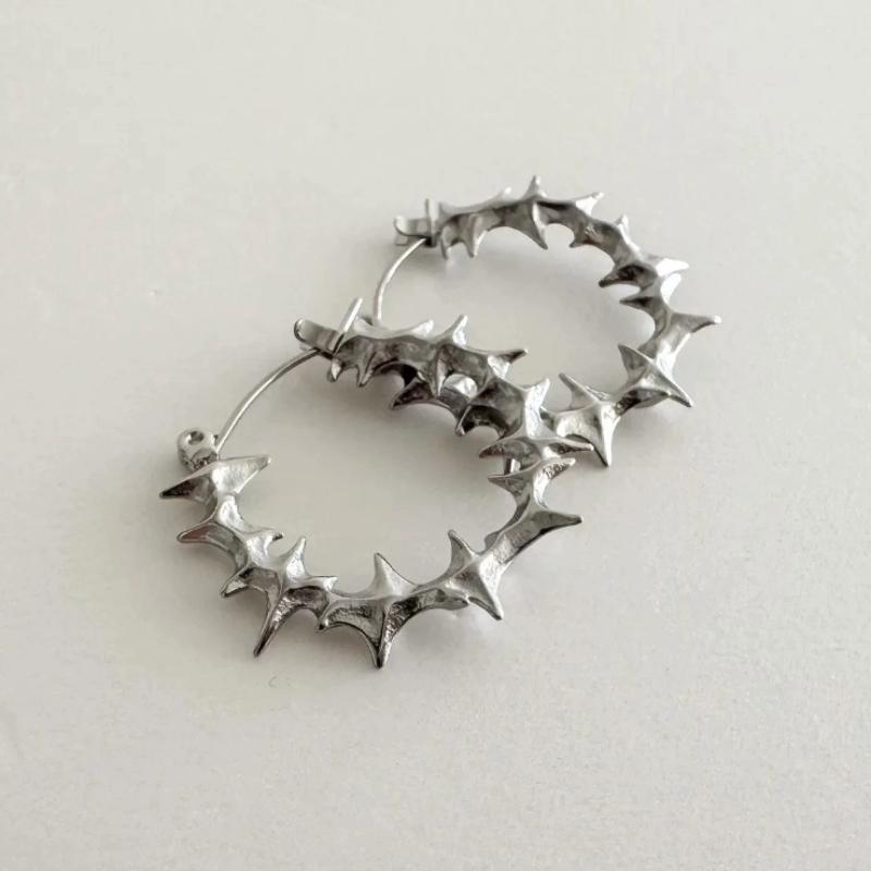 Neue fähige Unregelmäßige Dornen Anhängerohrringe, Personalisierte Kreative Punk-Stil Accessoires für Frauen, Festival Party