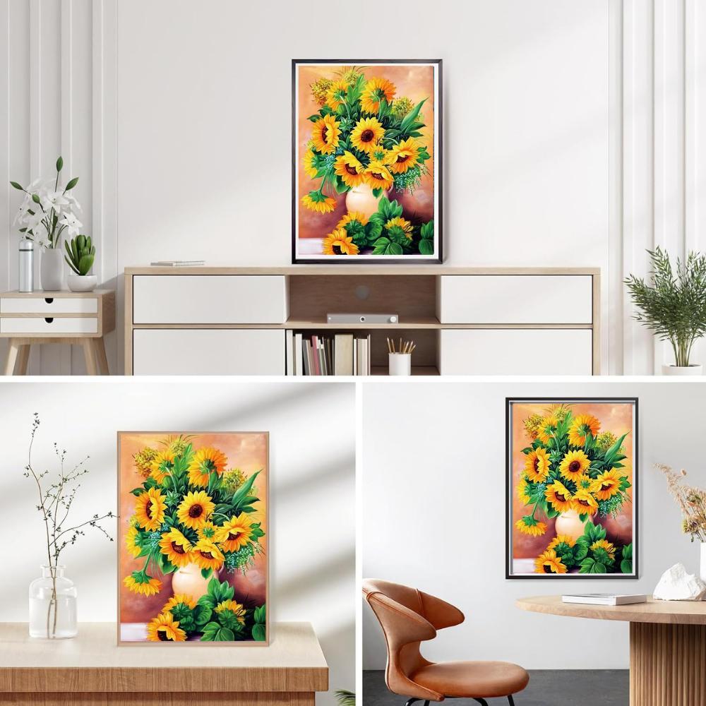 Malowanie Po Numerach Obrazy Do Malowania - Słoneczniki W Wazonie 40X50 Cm