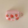 Strawberry Pattern Shockproof Pink Earphone Case with Pendant for Apple Airpods 1,Airpods 2, Pro/pro2 Airpods 3 Airpods 4, New
