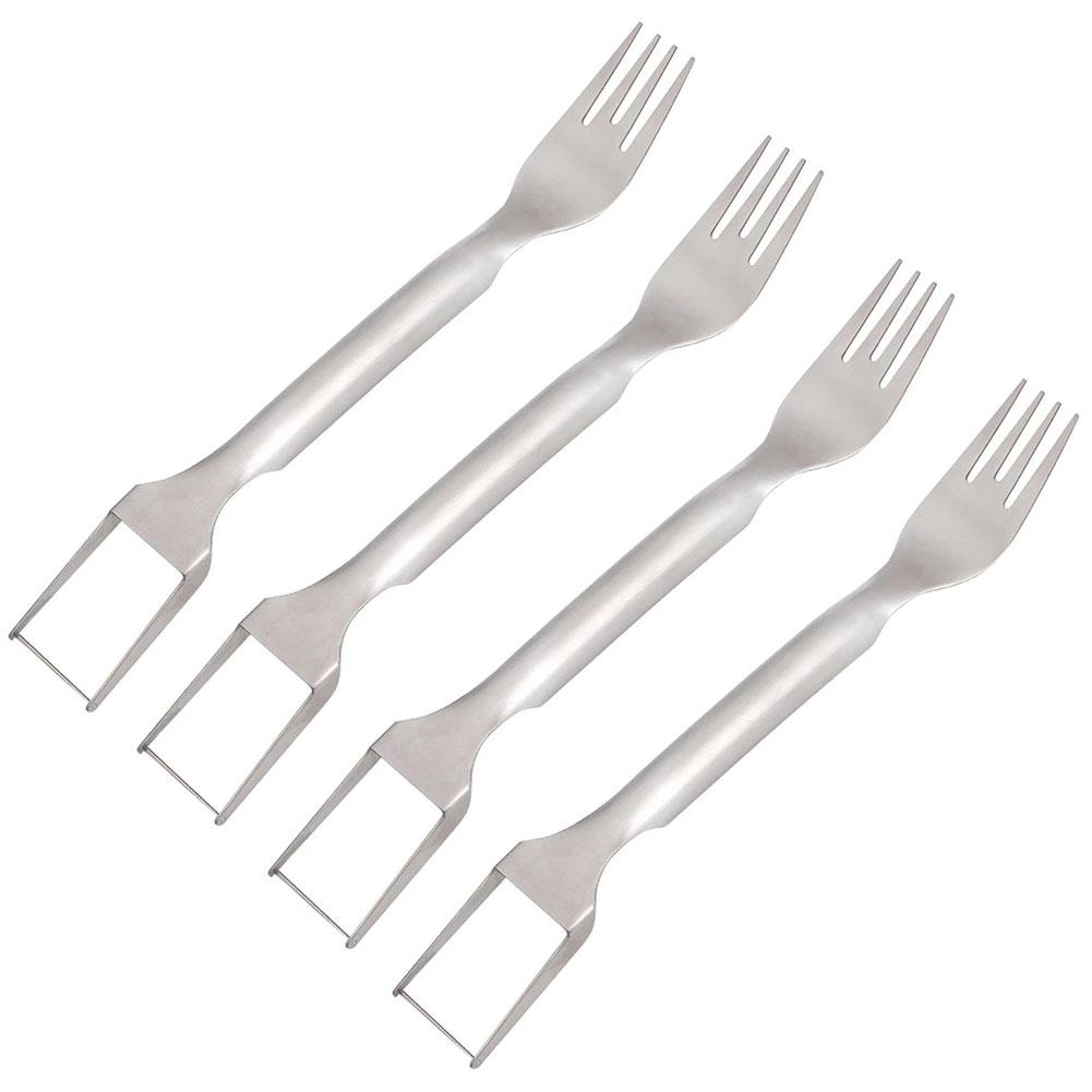 

2 In 1 Watermelon Fork Slicer Stainless Steel Fruit Forks Slicer Multi-purpose Watermelon Cutter Knife Kitchen Accessories