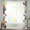Niedliche Hunde-Tüllvorhänge für Wohnzimmer-Dekoration, moderne Schleier-Chiffon-Vorhänge, Schlafzimmer, durchsichtiger Voile