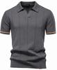 Men's Knitted Polo Shirt, Business Casual Short Sleeve Turn-Down Collar Polo Top Short Sleeve Turn-Down Collar Sweater Polo Tee for Spring Summer