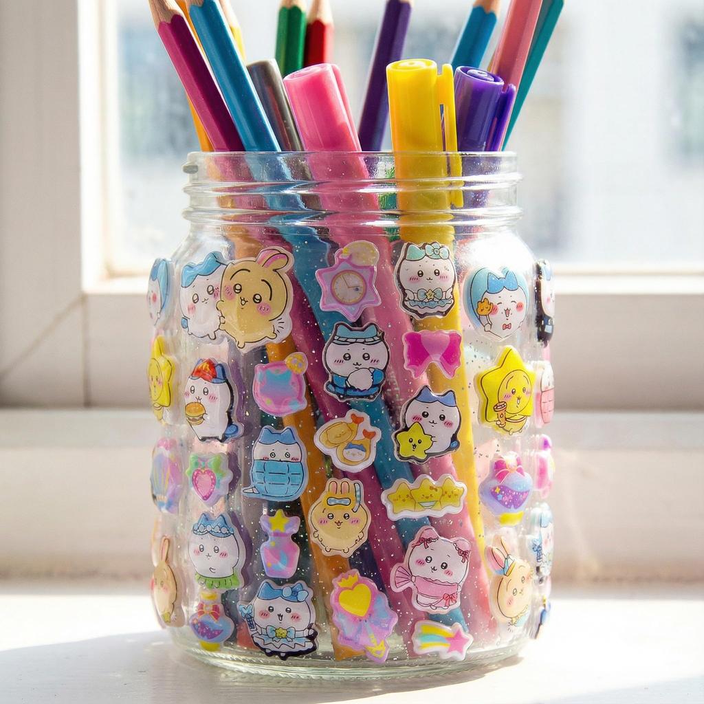 Ninrikidy Butt Puni Puni 3D Puffy Sticker Set A 2-Piece Notebook Reward Decor Glitter Kids Girls Adults