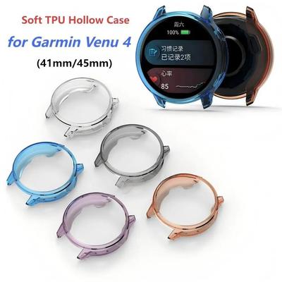 Étui de protection en TPU pour bracelet de montre connectée Garmin Venu 4 Transparent Souple Silicone Pare-chocs Venu4 41mm 45mm Coque de protection Accessoires