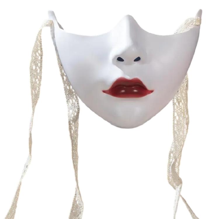 Painted Beauty Mask Masquerade Mask Party Mask Aesthetic Mask Mechanical Half Face Mask for Halloween Christmas Cosplay
