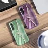 Luxury Four Leaf Clover For Samsung Galaxy A14 4G 20 30 52 20S 21S 22 A32 33 34 42 50 51 53 54 70 71 72 73 5G Glass Phone Case