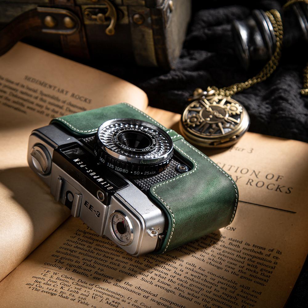 Protective Case Camera Bag Genuine Real Leather Half Camera Case Cover Bag For Olympus PEN EE-3/EE/EE-2 Photography Accessories