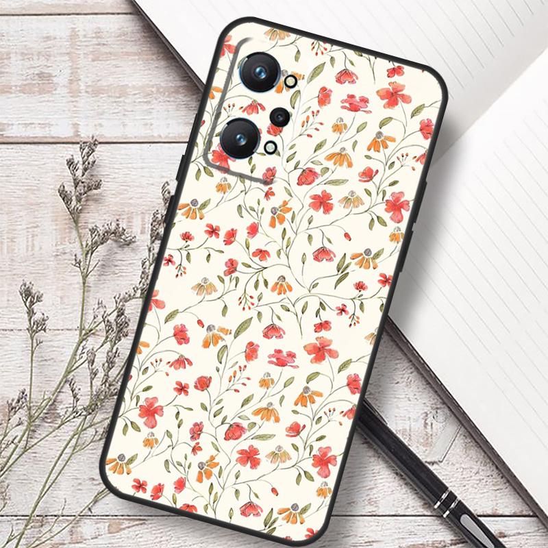 Flower Plant Art For Realme 12 13 10 11 14 Pro Plus GT 6T 6 5 GT7 Pro C61 C55 C53 C51 C21Y C25S C75 C67 Case