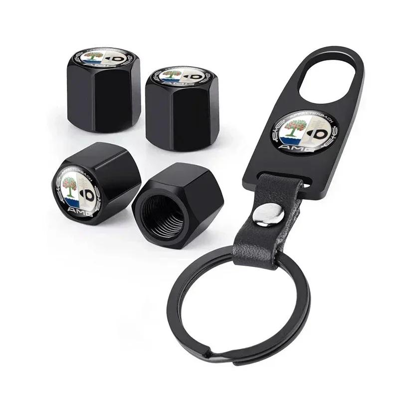 

Car Sticker 2025 For Benz Car Badge Car Wheel Tire Valve Stems Cap With Keychain Keyring For Mercedes benz AMG C E S GLE CLC Cla
