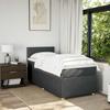 Box Spring Bed with Mattress Dark Gray 80 x 200 cm Fabric