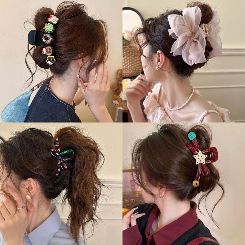 Элегантные большие акриловые зажимы-крабы для волос Fumade