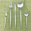 30pcs Stainless Steel Dinnerware Set Matte Pure Golden Cutlery Sets Knife Forks Rose Coffeespoon Tableaware Cutleries Set