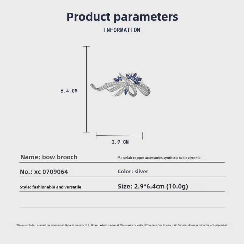 Luxurious Zircon Flower Bow Brooch: Stylish & Versatile Pin