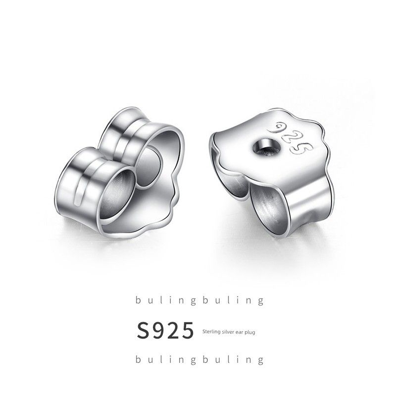 

S925 Sterling Silver Earplug Anti-Drop Allergy Free Ear Clips Ear Cap Silver Stud Earrings Ear Rings Special Accessories Earring Back Earplugs s925 Tremella Plugging (Price 6)