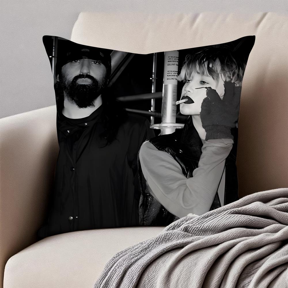 Synth Dark Canadian Band CCrystal Castles Cushion Cover Pillowcase Antidustmite Invisible Zipper Short Plush Sofa Cushion