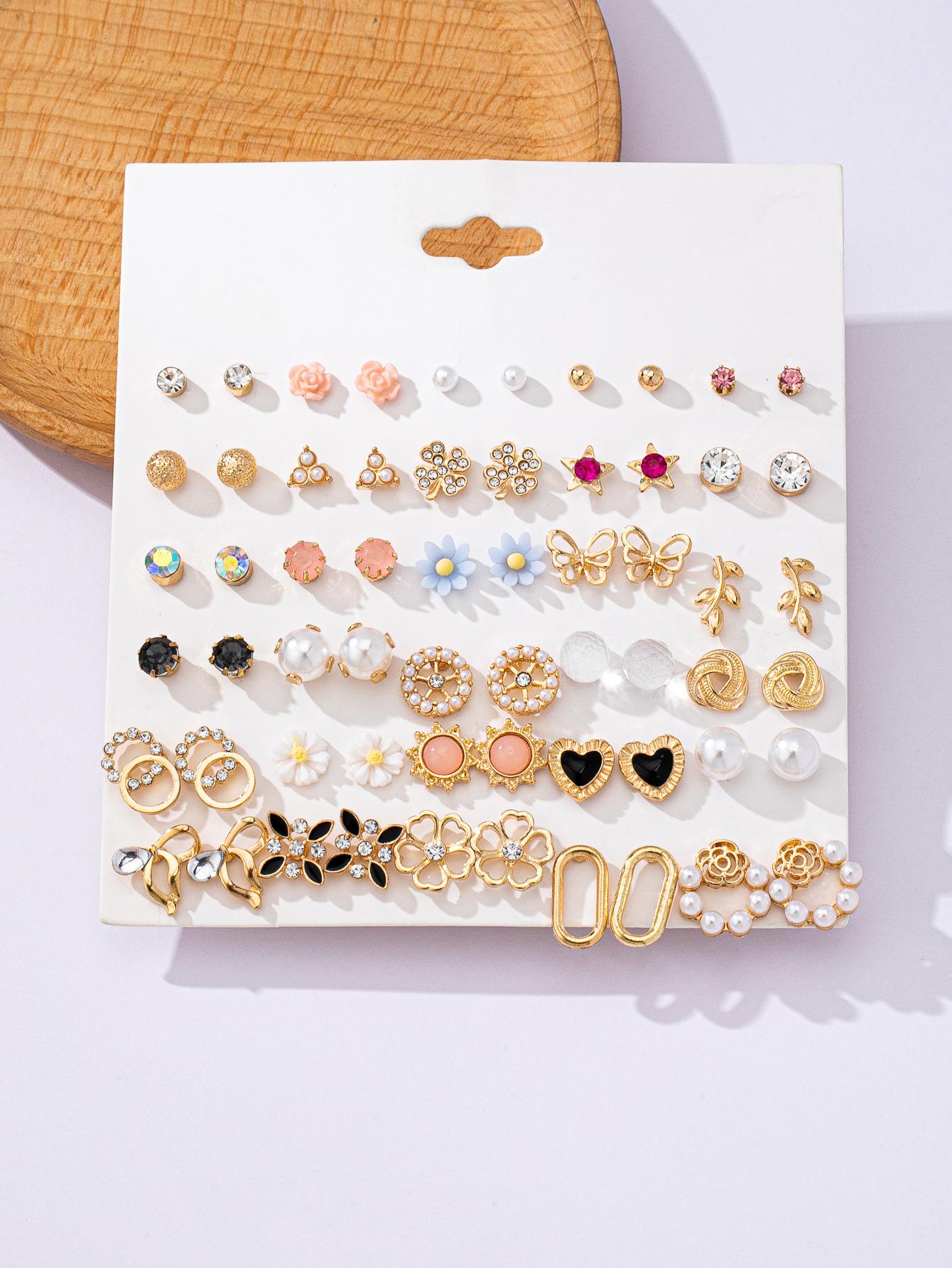 Новые серьги, преувеличенные серьги, набор гвоздиков, серьги с имитацией жемчуга  Любовь , оптовая продажа ювелирных изделий