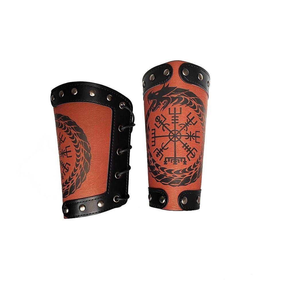 Leather Archery Arrow Punk Viking Bracer Sports Accessories Safe Strap  Unisex