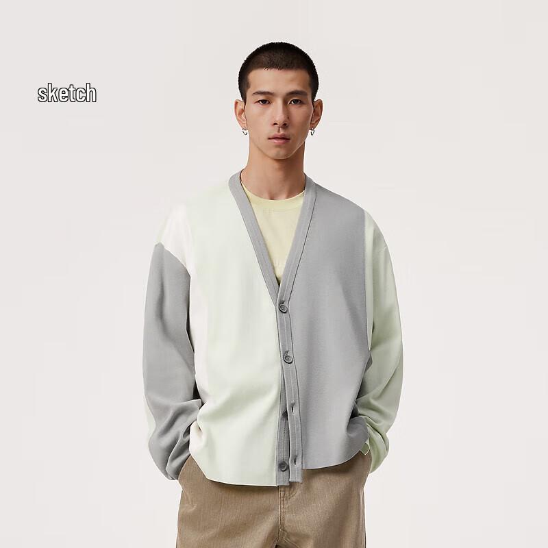 

LESS & MORE Мужской кардиган на пуговицах с V-образным вырезом, весна 2024, повседневный M