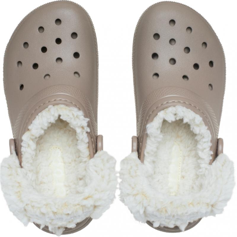 Crocs Classic Fleece Lined Clogs Toddler Mushroom