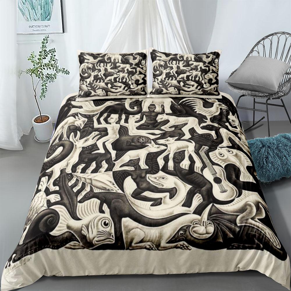

Racoon Art Duvet Cover Set UK Single Double Queen US Twin Full King Size Bed Linen Set 140x210cm