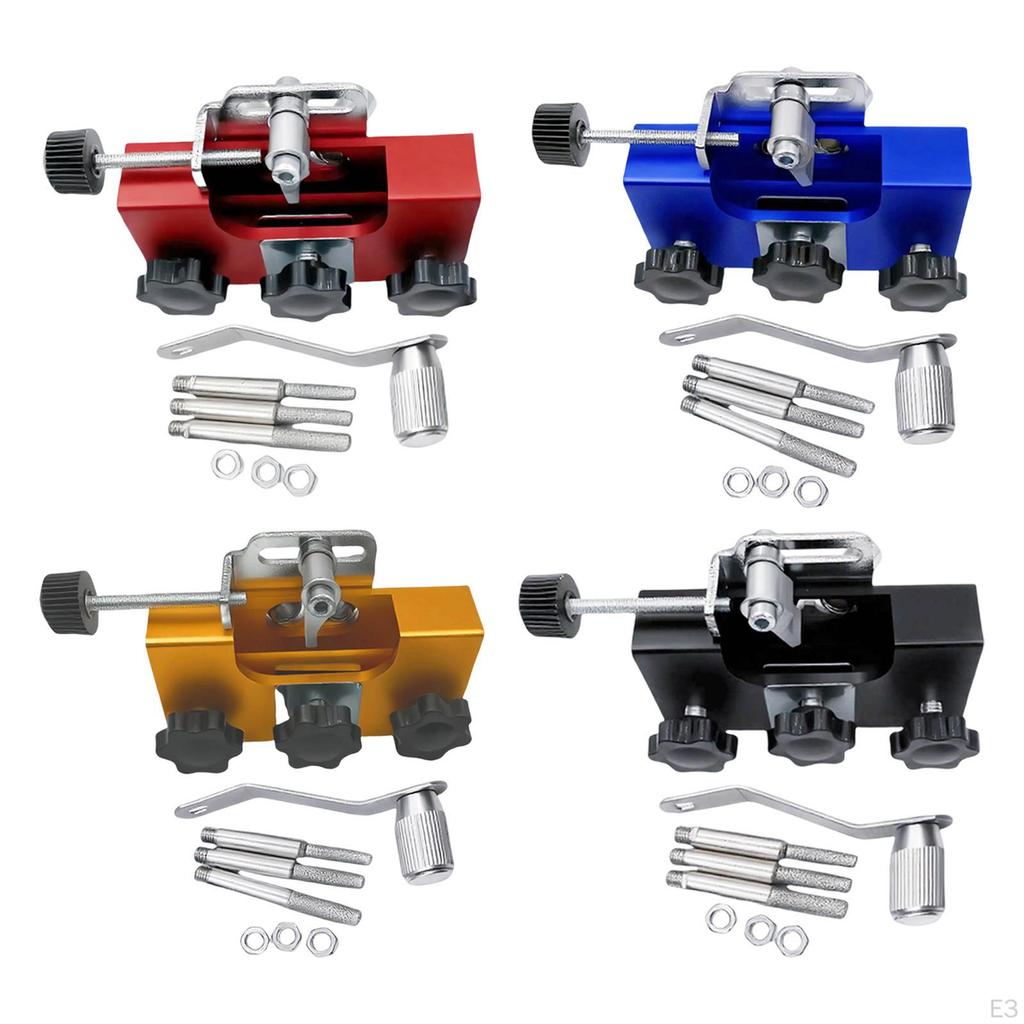 Sharpening Tool Jig Hand Crank Compact for Garden Worker Professional with 4/5/6mm Grinding Heads