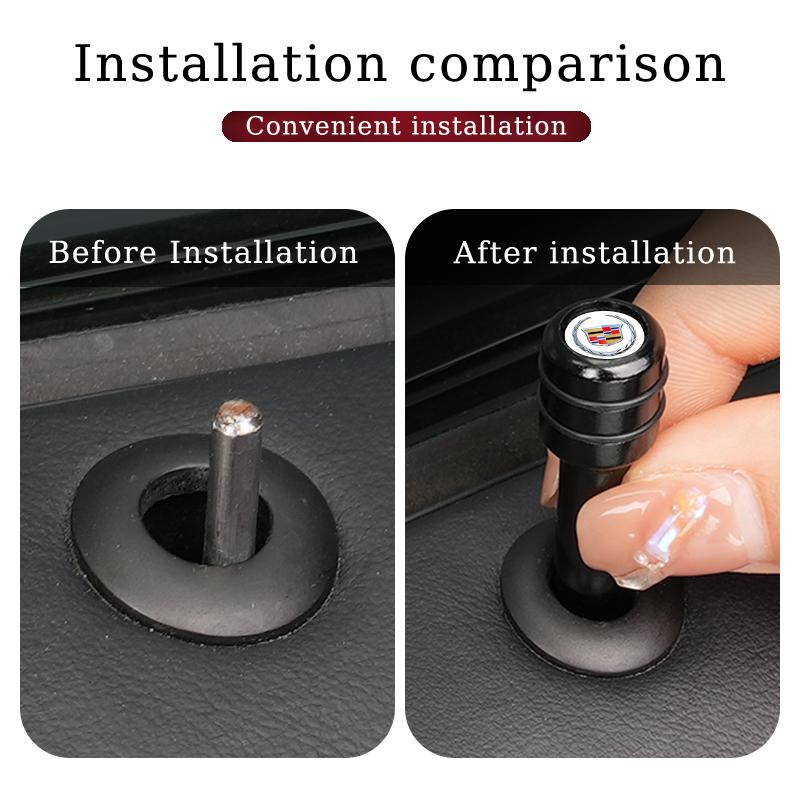 Aluminum Alloy Car Door Lock Knob Pins Caps Covers For Cadillac ATS CT4 CT6 CTS ESCALADE SLR SLS SRX XLR XT5 XT6 XTS Accessories