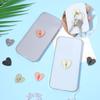 8 Pcs Phone Charm Hook, Cell Phones Charm Finger Rings Adhesive Metal Phones Finger Grip Loop Stand Heart Charms for DIY Phone Case Pad Tablet
