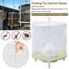 Fly Trap Cage Hanging Insect Catcher Net Portable Fold Insect Trap For Outdoor Garden Orchard Vegetable Farm Reusable Fly Mesh