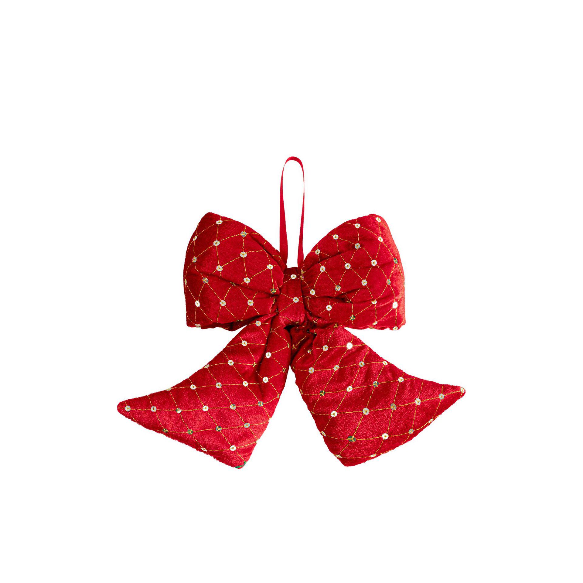 Christmas Hot-Selling Red Bow Tree Ornaments Outfit