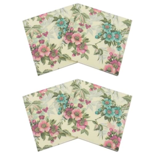 Frcolor Paper Napkins, Floral Print, 40 Count, Stylish Printed Napkins